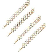 Uonlytech Crystal Rhinestone Hair Clips and Bobby Pins - Alloy Bling Silver Rhinestones Hair Clam...