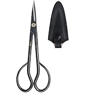 KAKURI Satsuki Bonsai Scissors 7" (180 mm) Professional Bonsai Tool, Japanese Carbon Steel, Black...