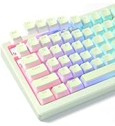 Womier Mechanical Keybaord Keycaps Pudding, PBT Green Keycaps, Shine Through Key Cap Cute, OEM Pr...