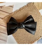 PU Leather Bow Hair Clip, Korean Style Hairpin, Hair Accessories (Black)