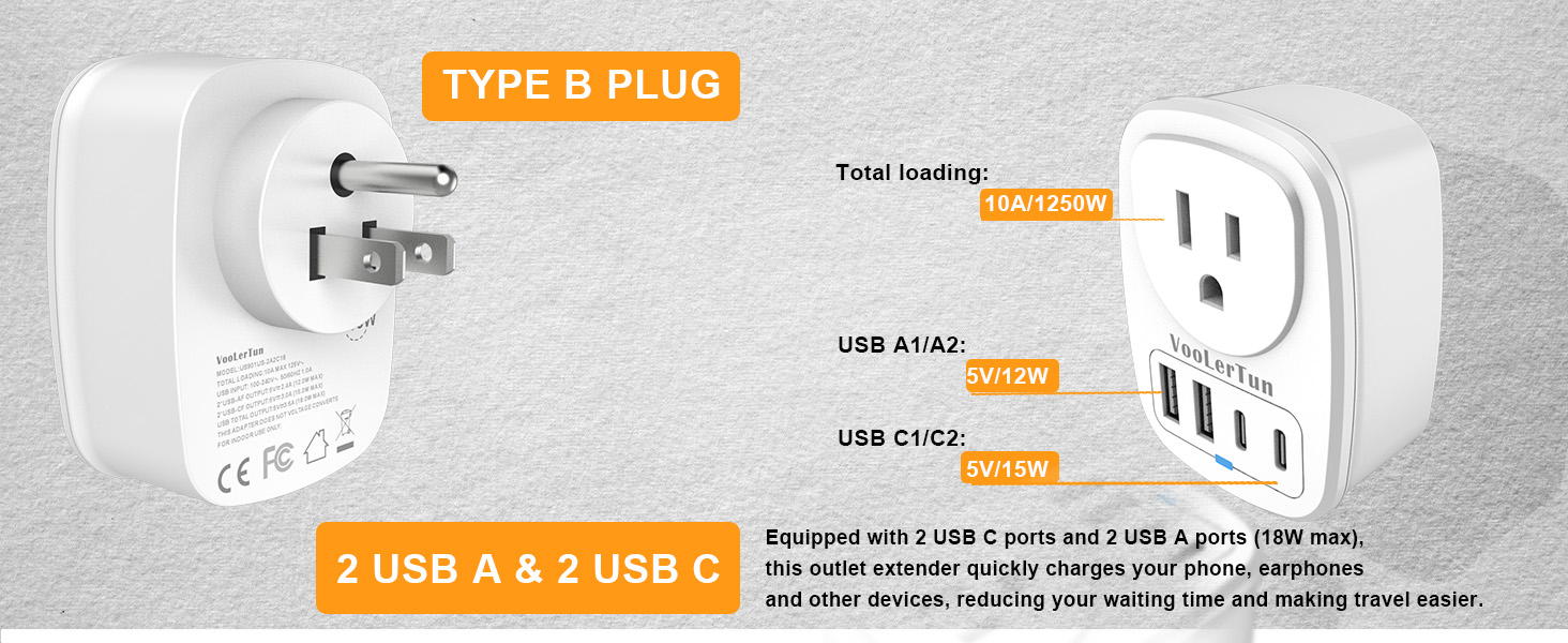 Multiple Outlet Wall Plug