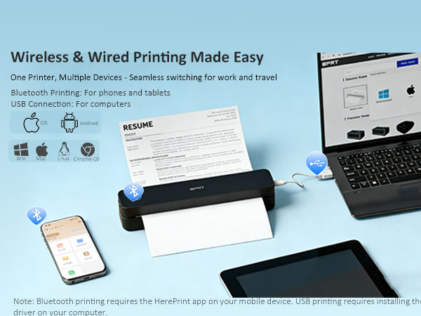Portable Printers Wireless for Travel