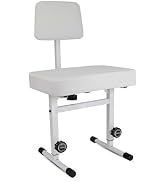 5 CORE Piano Bench Height Adjustable Keyboard Stool Heavy Duty Thick Padded Cushioned Seat with B...