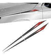 Hugwits 2 PCS Side Doors Blade Car Stickers, Blade Style Car Fender Side Emblem Decals, 3D Fashio...
