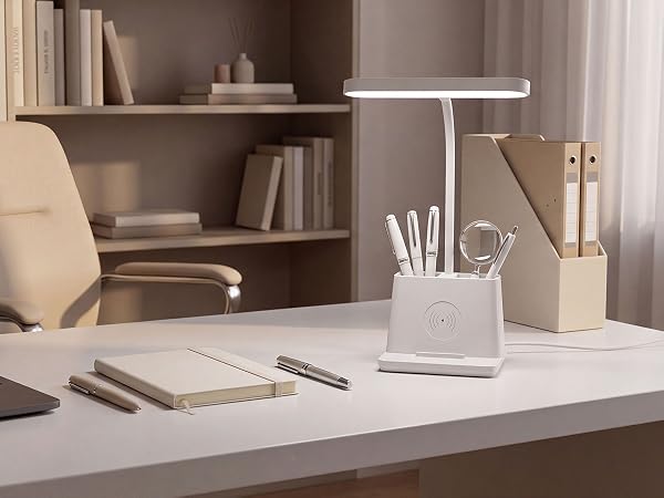 desk lamp with wireless charger