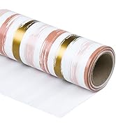 WRAPAHOLIC Wrapping Paper Roll - Pink and Gold Lines Print for Birthday, Holiday, Wedding, Baby S...
