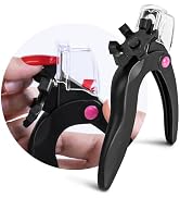AIRSEE Nail Clippers for Acrylic Nails with Sizer and Catcher Adjustable Nail Tip Cutter with Len...