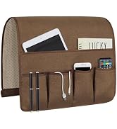 NB Sofa Armrest Organize remote holder bedside caddy organizer with 5 pockets,non-slip couch remo...