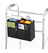 Rhino Valley Walker Basket, Large Capacity Basket for Walkers with Multi Pockets, Hand-Free Carry...