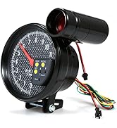 Shkalacar 5 Inch Tachometer Gauge Carbon Fiber 7 Colors Backlight, 0-11,000 RPM Measurement, Opti...