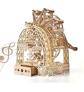 Uplike 3D Wooden Puzzles for Adults: 3D Puzzle Light-Up Ferris Wheel with Music Box - 222psc Wood...
