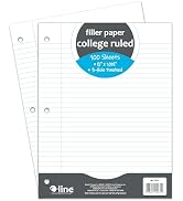 C-Line Filler Paper, College Ruled, White, 100 Sheets, (22031)