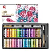 52 Colors Oil Pastels Soft Drawing Set for Artists Adults | 52 vibrant sticks including 2 silver ...