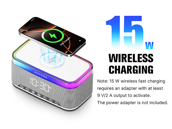 Bluetooth speaker supports 15 W wireless charging