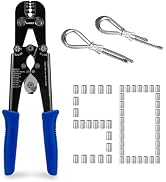 Sanuke Wire Rope Crimping Tool Kit, Professional Wire Rope Crimper and Cutter for Aluminum Oval S...