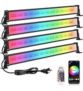 MEIKEE Wash Light DJ Light Bar, 42W RGBCW Smart APP Waterproof LED Stage Lights Bar with Remote, ...