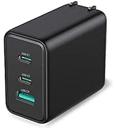 USB C Charger, EERSY 65W 3-Port GaN Fast Wall Charger fit for Macbook Pro/Air, iPad Pro, Lenovo T...
