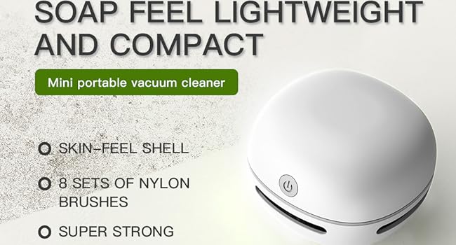 Mini desk vacuum cleaner for desktop table top countertop drawer. It is the perfect holiday gift.