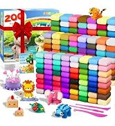 MuseLuxe Air Dry Clay - 200 Pack Modeling Clay Kit with 3 Sculpting Tools,Safe & Non-Toxic,DIY Ma...