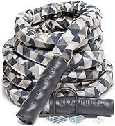 Battle Rope for CrossFit & Undulation Training - w/ Anchor Kit for Gym Exercise by Nordic Lifting