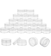 10 Gram 20 Count Sample Containers, Small Plastic Containers with Lids, Empty Sample Jars with La...