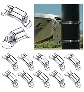 STEELSOFT Hose Clamp Fasteners Only, All 304 Stainless Steel Screw Worm Clamp Fasteners for DIY L...