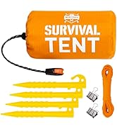 Monterra Emergency Tent, 2 Person Survival Shelter, Thermal Mylar, Waterproof, Outdoor Camping Ge...