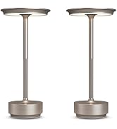 FDIDC 2 Pack Rechargeable Cordless Table Lamps, 5000mAh Portable LED Table Light, 3 Color Steples...