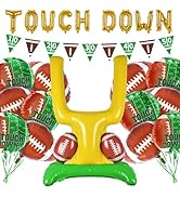 Football Party Supplies Kit - Touchdown Letter Balloons, Goal Post & Football Shaped Foil Balloon...