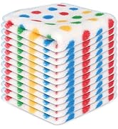 INFICRIME Microfiber Cleaning Cloth,12 Pack Cleaning Rags, Cleaning Towels with Polka dots, Absor...