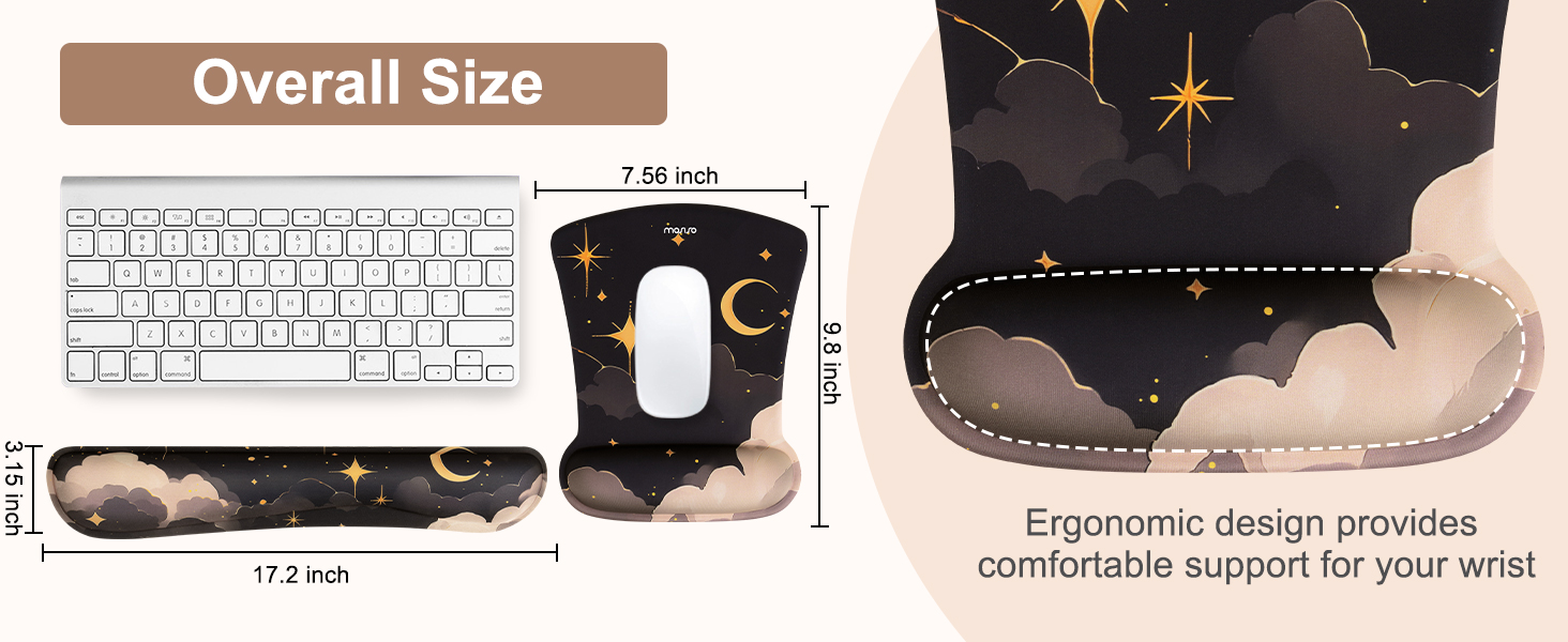 Ergonomic Mouse Pad and Keyboard Wrist Rest