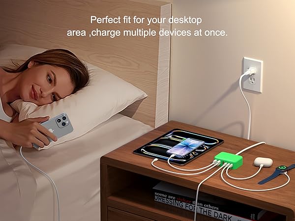 6 Ports for Fast Charging
