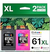 61XL Ink Cartridge High-Yield Remanufactured for HP Ink 61 XL 61XL Ink Cartridge Combo Pack to Us...
