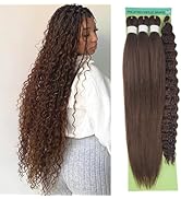 Dark Brown Braiding Hair Pre Stretched Knotless Braiding Hair for Boho Braids(6 Packs)