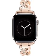 JR.DM Rose Gold Watch Bands for Women Compatible with Apple Watch 38mm 40mm 41mm 42mm(S10/11) Adj...