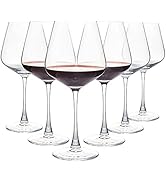 YARYOUNG Red Wine Glasses Set of 6, 20 oz Large Burgundy Wine Glasses, Long Stem Wine Glasses for...