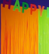 Mega-L Glow in The Dark Party Supplies, 3 Pack Neon Party Decorations 9.9 x 6.6 ft Fluorescent Ma...