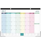 Calendar 2026-2027 - Desk Calendar 2026-2027, 18 Monthly Desk/Wall Calendar,16.8" x 12", July 202...