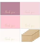 slapaflife Thank You Cards with Envelopes,20 Pack - 4x6 Inches Thank You Notes,Elegant Dusty Pink...