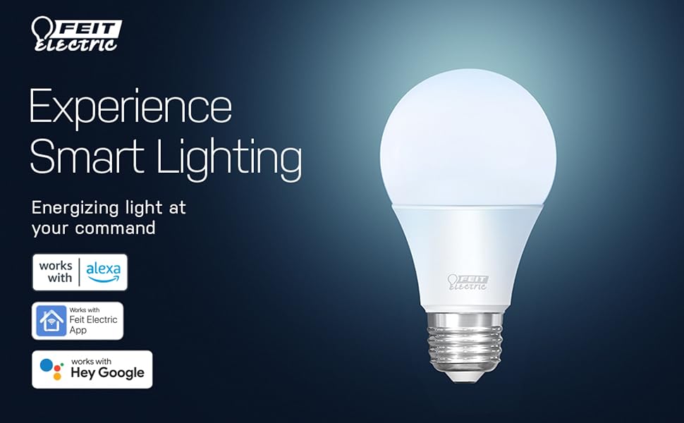 Feit Electric A19 Smart Bulb lets you light smarter with the latest in LED smart technology.