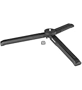 MINIFOCUS Aluminum Mini Tripod, Tabletop Handheld Tripod with 1/4'' and 3/8'' Screw, Portable Min...