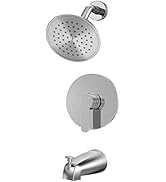WRISIN Tub Shower Faucet Set with Valve, Shower Valve and Trim Kit with 6 Inch High-Pressure Rian...
