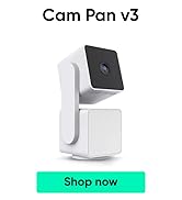 WYZE Cam Pan v3 Indoor/Outdoor IP65 1080P 360° Pan/Tilt/Zoom Wi-Fi Smart Home Security Camera wit...