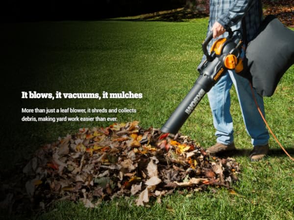 It blows, it vacuums, it mulches