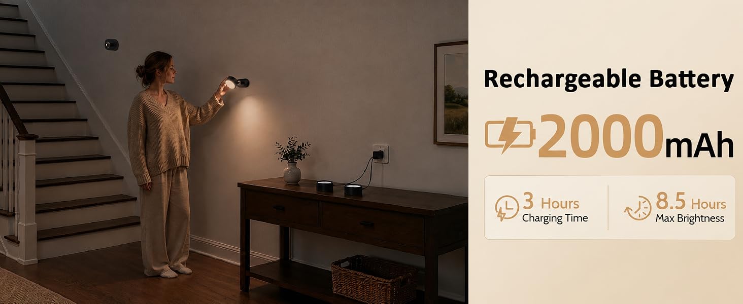 rechargeable wall lights