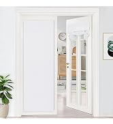 DWCN French Door Curtains-Tie Up Thermal Insulated Block Light Tricia Window Door Panels Room Dar...