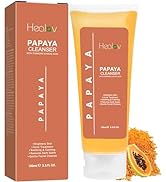 Healov Papaya Soap Face & Body Wash – Skin Brightening Facial Cleanser for Spots – Exfoliating Fa...