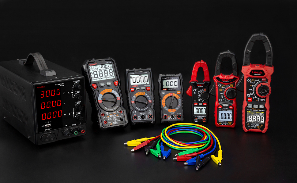 Alligator Clips test lead set for electrical testing with multimeter