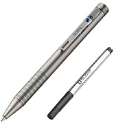 OKNIFE B1 Ti Titanium Pen with 2-in-1 Clip, Bolt Action Pen with Clip, Lightweight EDC Ballpoint ...