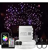 AKEPO Upgraded 16W Dual Head Twinkle Fiber Optic Lights Kit with 750pcs of Mixed Diameter Fibers ...